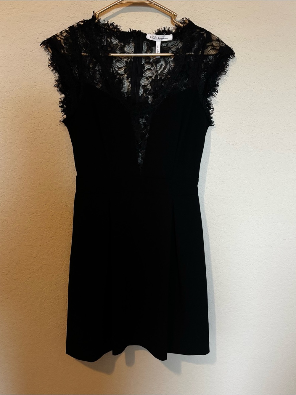 BCBGeneration Womens Black Lace Cut-Out Dress Size 2